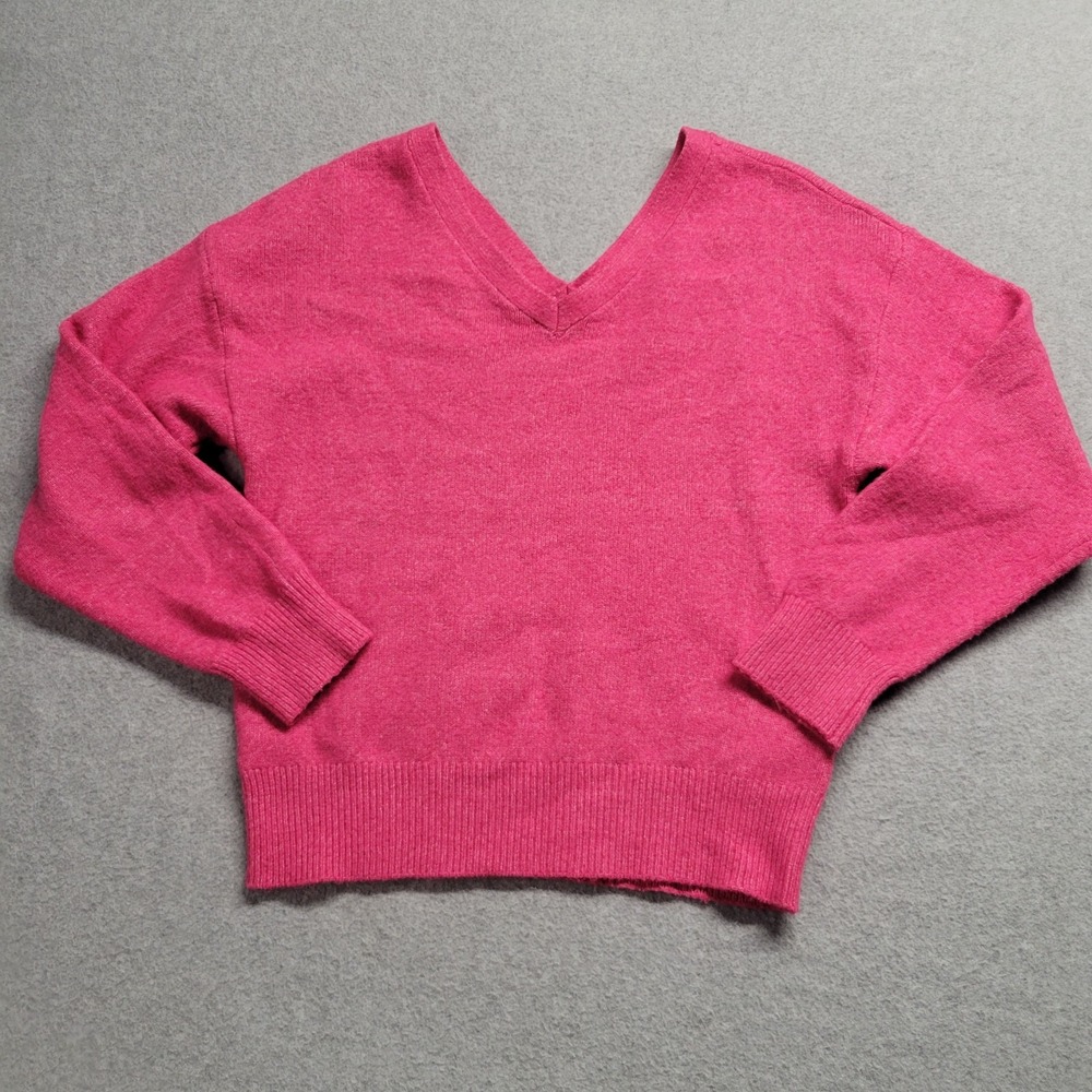 Maeve by Anthropologie Pink V-Neck Pullover Sweater Womens Size XS